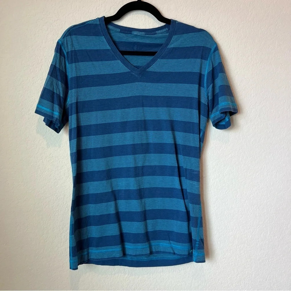 Lululemon striped v neck tee
